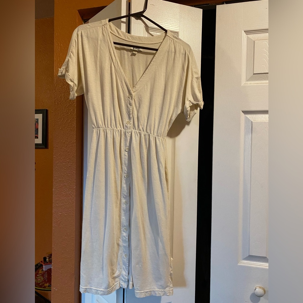 White organic cotton Pact sundress